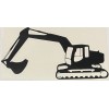 Black Excavator Decal Sticker