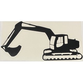 Black Excavator Decal Sticker