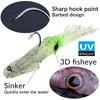 Fishing Squid Lures Kit Pre-rigged Squid Lure Glow In the