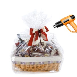 Shrink Wrap Bags for Gift Baskets, 24x30 inches Clear PVC Heat Gift Basket Shrink Bags 20 Pack
