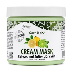 SPA REDI - Máscara de crema para pies de pedicura, hidratación profunda, lima limón, 16 onzas | Hyaluronic acid and panthenol soften dry, calloused fe
