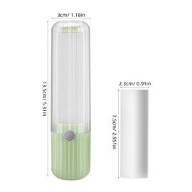 FRCOLOR Mini Lint Roller for Clothes Reuseable Travel Size Pocket Pet Hair Remover Stick Roller 1Pcs Small Lint Roller Tool with 4 Rolls of Replacement Paper-Green