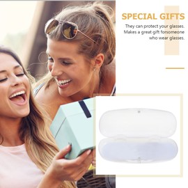 Hemoton 2 Pieces Glasses Case Hard Case Glasses Case Hard Case for Men Women Unisex Portable Travel Sunglasses Glasses Holder, transparent