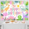 Mocsicka Dinosaur Birthday Backdrop Cartoon Dinosaur Birthday Background Party Decor