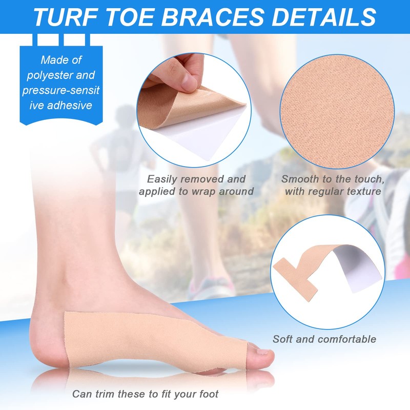 16 Pieces T Shaped Big Toe Brace - Soft Adhesive