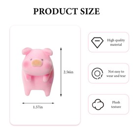 DXNQ Swinging Pig Car Hanging Ornament, Lucky Piggy Pendant Decoration for Car Rear View Mirror, Super Cute Swinging Piggy Ornament for Vehicle Home Office, Car Accessories (Heart, Ornament)