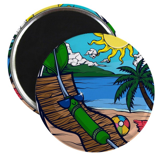CafePress Darts Player Shirt Summer Dart Arrow Magnets 2.25" Round
