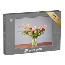puzzleYOU: 48 Piece Puzzle "Flower Arrangement with Fresh Cut Flowers" - From the Puzzle Collection Flower Vases, Flowers & Plants