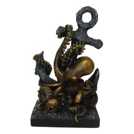 Ebros Giant Deep Sea Octopus Kraken Hauling Anchor Statue As Nautical Mythical Kraken Cthulhu Decorative Paperweight Figurine for Sailors Fantasy Fans Collectible Gifts for Men Women