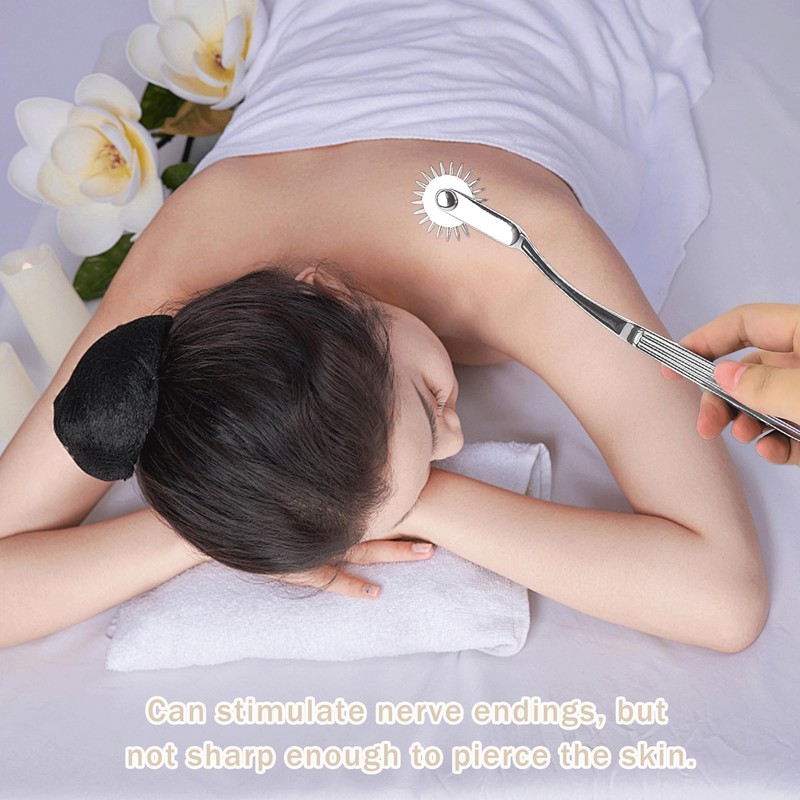 1PCS Stainless Steel Pinwheel Neurological Sense Testing Pin Wheel