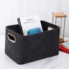 Kaizuca Pack of 2 Felt Baskets, Felt Storage Box, Fabric