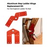 2Pcs New Attic Ladder Hinge,Aluminum Step Ladder Hing Kit