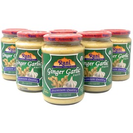 Rani Ginger Garlic Cooking Paste 26.5oz (750g) Glass Jar, Pack of 5+1 FREE ~ Vegan | Gluten Free | NON-GMO | No Colors | Indian Origin