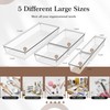 Criusia Clear Drawer Organizer 7 PCS - 5 Large Size