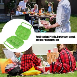 Caja protectora de huevos, antiextrusión sin olores peculiares Caja de huevos portátil de 6 rejillas ABS inastillable para viajes para barbacoas para picnics(verde)