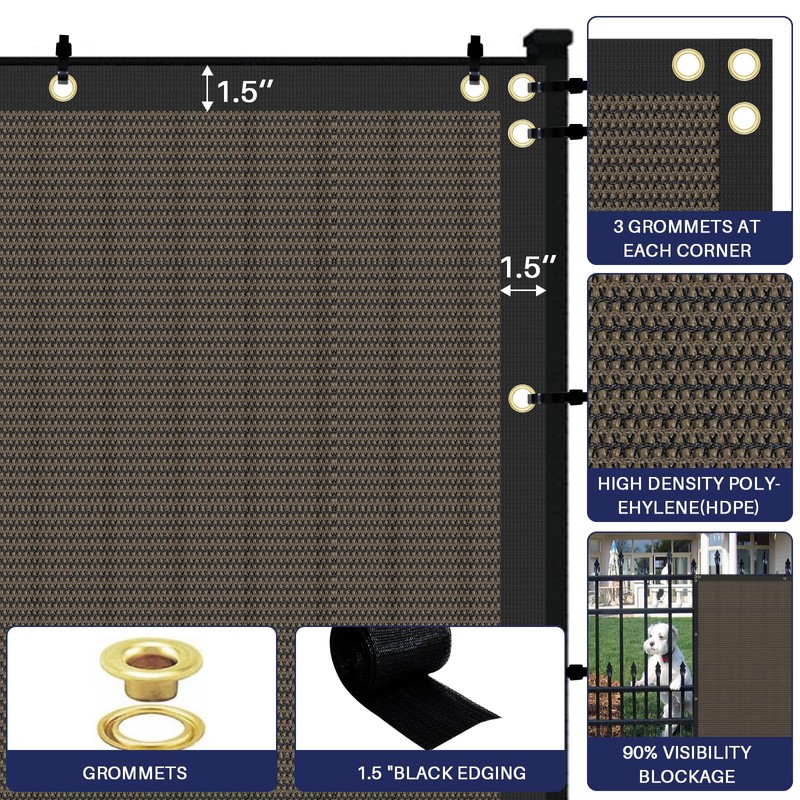 Windscreen4less 4' x 20' Privacy Fence Screen Heavy Duty Windscreen