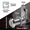 10 Pack Cam Locks Keyed Alike, 1-1/8''Cylinder Fits on 7/8''