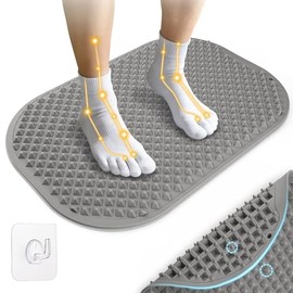 Alfombrilla de silicona para masaje de pies con doble cara, alfombrilla de reflexología extra grande para relajación de pies, alfombrilla portátil de acupresión de pies, tapete plegable para