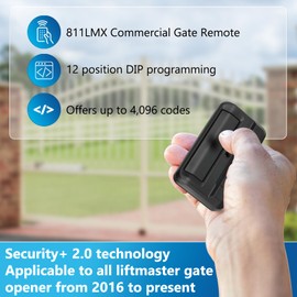 811LMX Gate Opener Remote Replacement for liftmaster 811LM and 811LMX Remote, 811LMX Remote Compatible with 850LM/ 860LM Receivers, The Gate Opener Remote Using Security+ 2.0 Technology, 4Pack
