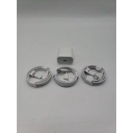 Universal 20W USB C to USB C fast charger block and 39inches cable (3x)