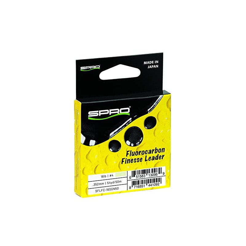 SPRO Fishing SFLFC-16SGN50 Finesse Leader 16Lbs 50M/54Y Stealth Green