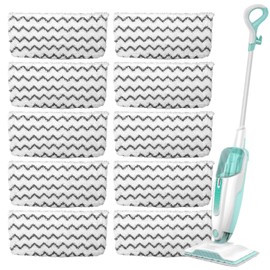 10 Pack Microfiber Steam Mop Replacement pads for Shark Steam Mop S1000, S2001,S1000A, S1000C, S1000WM, and S1001C,Washable & Reusable Steam Mop Pads Safe for all Floor have Super-Absorbent