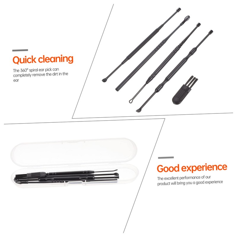 KOMBIUDA Ear Cleaning Kit Double-Head Ear Wax Tool Scrubbing Brush
