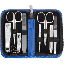 3 Swords Germany - brand quality 8 piece manicure pedicure grooming kit set for professional finger & toe nail care, Made by 3 Swords
