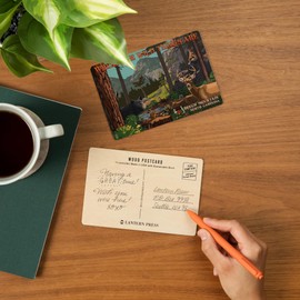 Beech Mountain, North Carolina, Where the Wild Things Are, Utopia (4x6 Birch Wood Postcards, 2-Pack Stationary, Rustic Home Wall Decor)