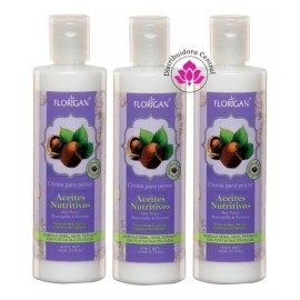 Florigan Crema Peinar Aceites Nutritivos Castanas Florigan 3piezas
