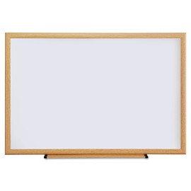 Universal Dry Erase Board, Melamine, 36 x 24, Oak Frame (UNV43619)