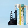 balvi Lighthouse Bookends Black Classic View of the Coast: Lighthouse