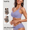Vertvie Women's Seamless Bras No Underwire Scalloped Push Up Bras