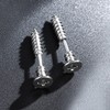 Zeayebsr 2pcs Women Men Punk Stainless Steel Screw Stud Earrings