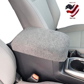 Car Console Covers Plus Designed for Honda HRV 2016-2022 Fleece Auto Armrest Center Console Cover Protector Made in USA Dark Gray (M1)