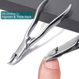 VOGARB 3pcs Large Toenail Clippers Set for Thick/Ingrown Nails Long Handle Nail Cutter Trimmer with File and Picker Kit Heavy Duty Podiatrist Pedicure Tool for Adult Seniors,All in Case