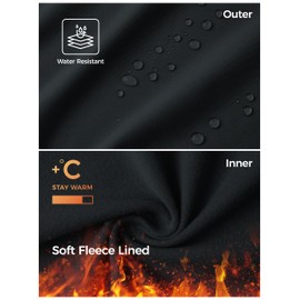 Tapata Women's Fleece Lined Pants 30" Inseam Winter Thermal Bootcut Flare Leggings Yoga Pants with Pockets Black, M