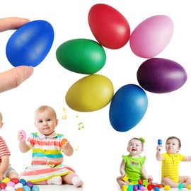 Norhogo 6 Stück Eier Maracas Eier Shaker Set, Osterei Maracas, Rassel Eier Rhythmusspielzeug Shaker, rasseleier baby, rhythmuseier, eier rasseln, musikeier baby, für Babys und Kleinkinder Spielgeräte