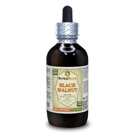 Black Walnut (Juglans Nigra) Tincture, Organic Dried Hull Powder Liquid Extract (Brand Name: HerbalTerra, Proudly Made in USA) 4 fl.oz (120 ml)