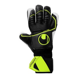 uhlsport Supersoft HN Flex Frame, Children's and Adult Goalkeeper Gloves, Noir/Jaune Fluo, 7.5 -