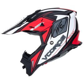 Adult Motocross Helmets ATV Dirtbike BMX MX Offroad Adventure UTV Helmets DOT Approved (Black Red, L)