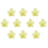 HAND® Light Yellow Organza Flower Sew On Trims with Pearl