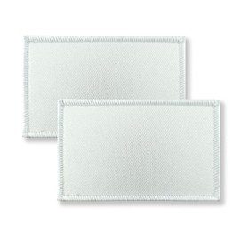 Overdecor Solid White Blank Flag Patch Plain White Tactical Patch- Hook and Loop Fastener, 2 Pack