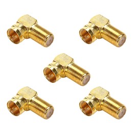 TLS.Eagle F Type Right Angle 90 Degree Male to Female Cable Connector Coax Adapter Pack of 5