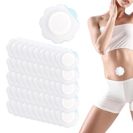 50 Stück Castor Oil Patches,Castor Oil Pack,Rizinusöl Bauchnabel,Bauchnabel Pflaster,Rizinusöl Pflaster Bauchnabel,Rizinusöl Pflaster,Selbstklebend,(Enthält Kein Öl)