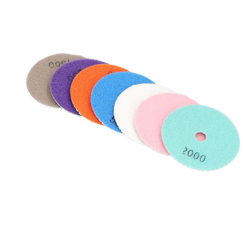 7Pcs Diamond Polishing Pads Wet Dry Polish Kit Grit 1Pc