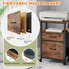 GYIIYUO 2 Drawer File Cabinet with 24'' Extended Desktop, Mobile