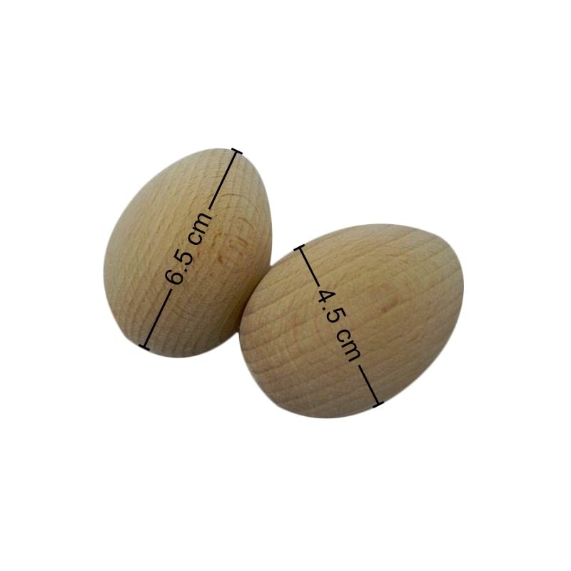 Woode World - 5x Large Wooden Eggs solid decoupage plain