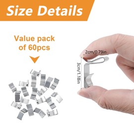 MOROBOR Christmas Lights Gutter Hooks, 60pcs Large Roof Hooks Light Hangers Galvanized Clips for Hanging Outdoor Lights