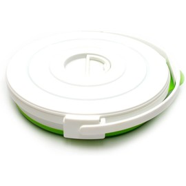 SAMMART 10L (2.64Gallon) Collapsible Fishing Bucket with Locking Lid - Foldable Round Tub - Portable Plastic Water Pail - Space Saving Outdoor Waterpot - Trunk Organizer for All Types of Vehicles